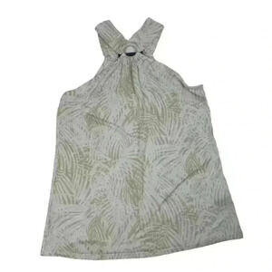 APT. 9 Women's Babydoll Tank Top Beige/Ivory Print Size M Sleeveless Casual